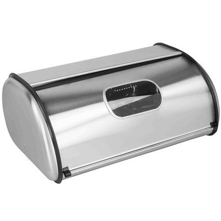 HOME BASICS Stainless Steel Bread Box, Silver BB44459